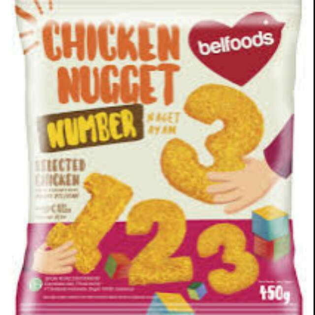 

BELFOODS Number Chicken Nugget 450Gr - Naget Ayam Bentuk Angka