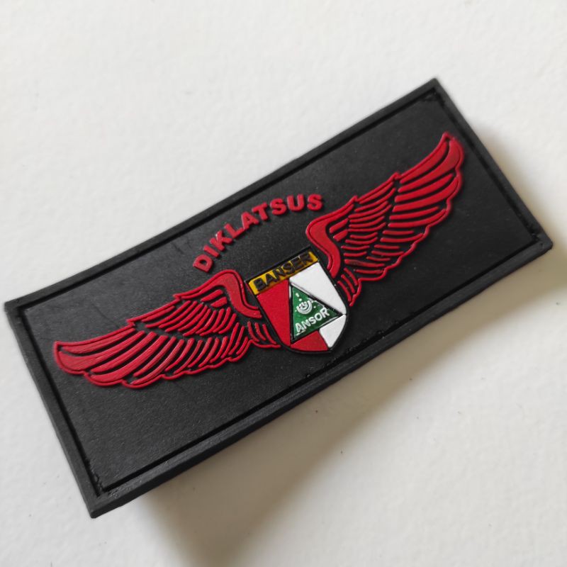 PATCH RUBBER LOGO BANSER ANSOR DIKLATSUS/TEMPELAN EMBLEM KARET VELCRO