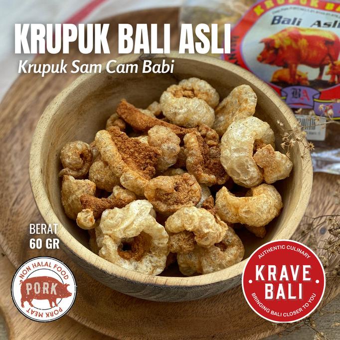 

KERUPUK BABI BALI ASLI SAMCAM DAN KULIT 60 GR