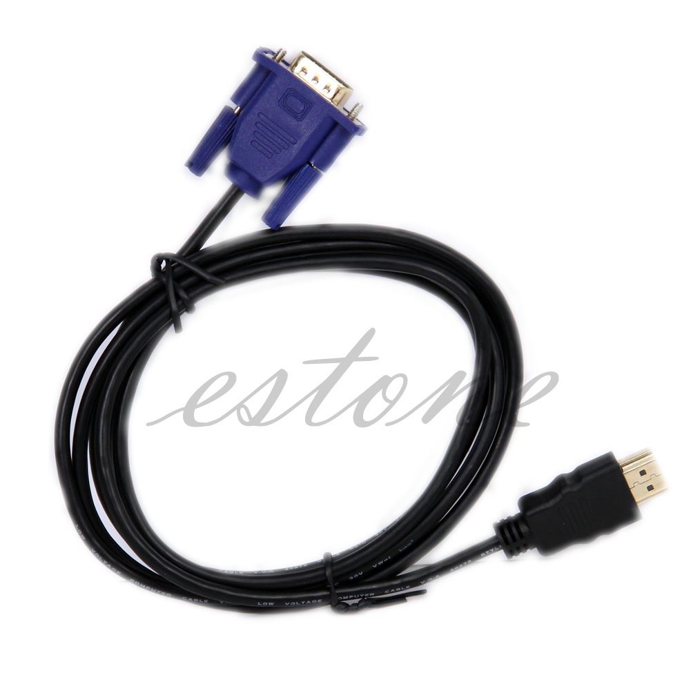 btsg 6FT 1.8M 1080P HDMI-compatible GOLD Plated MALE TO VGA HD-15 MALE Cable Adapter