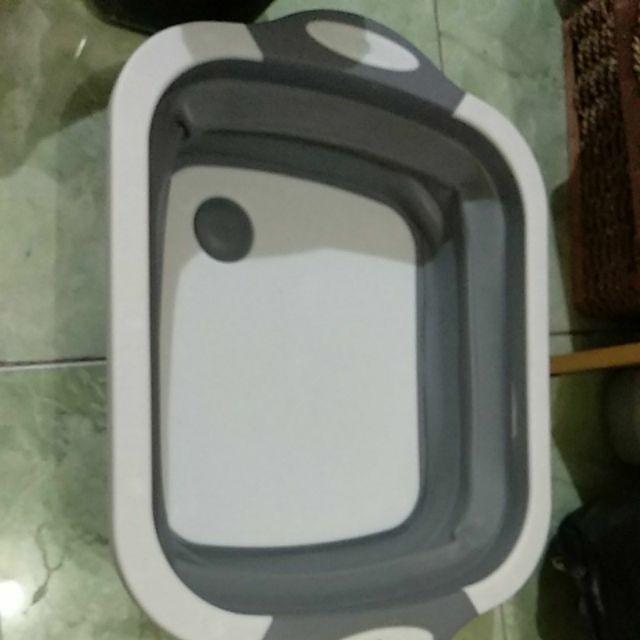 Baskom Talenan Lipat /magic Talenan Lipat Alat Dapur Serbaguna