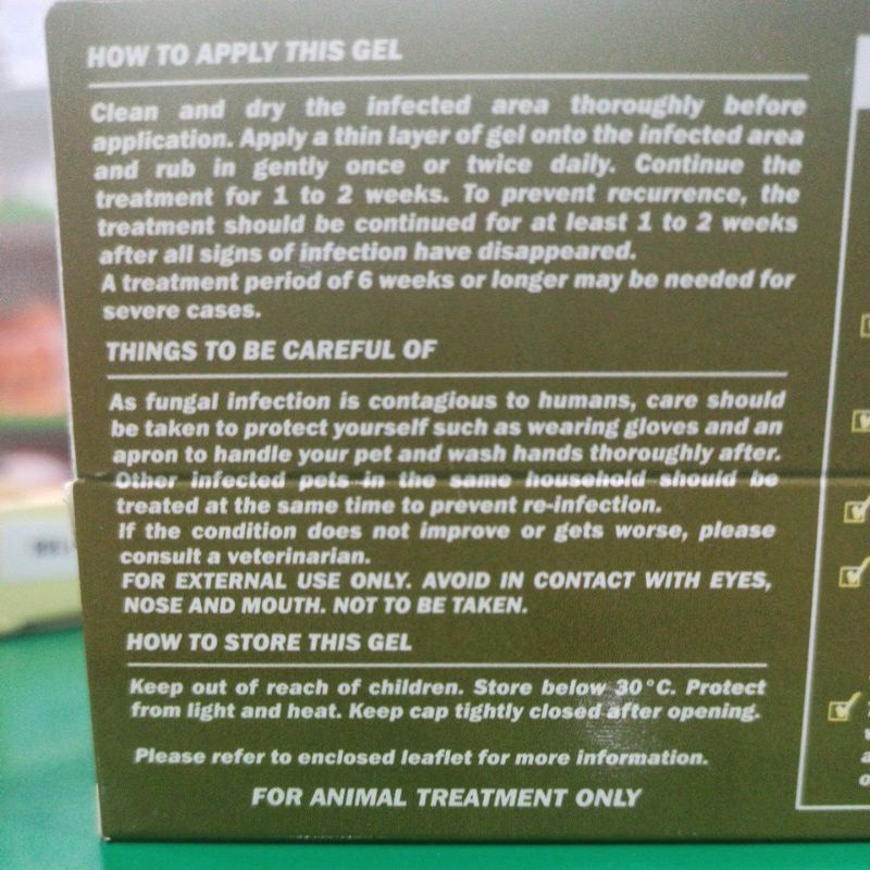Obat Jamur Kucing Anjing Natural Pet Skin &amp; Coat Antifungal Gel 20gr / Salep Jamur Hewan / Obat Jamur Hewan