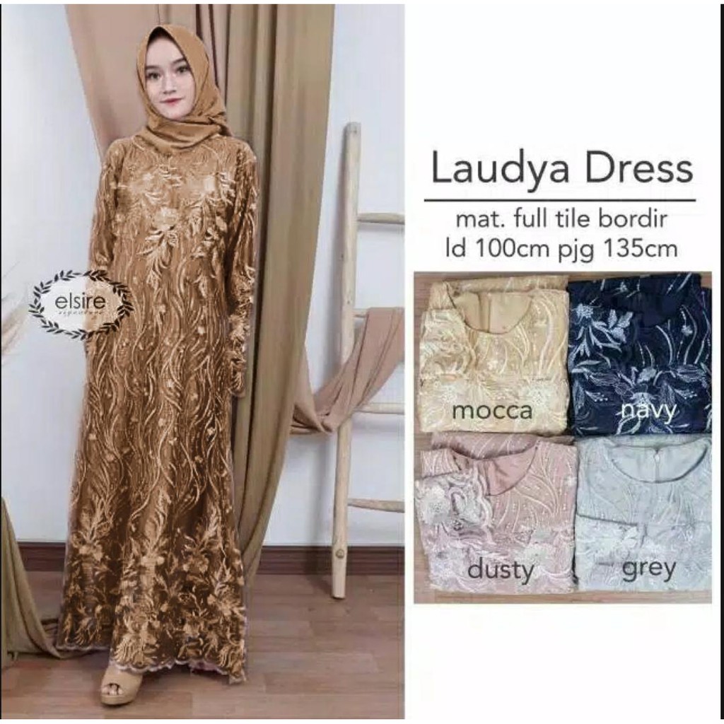 Laudya Long Dress / Long Dress Wanita / Gaun Pesta Long Dress Muslim / Dress Pesta / Dress Pesta Wan
