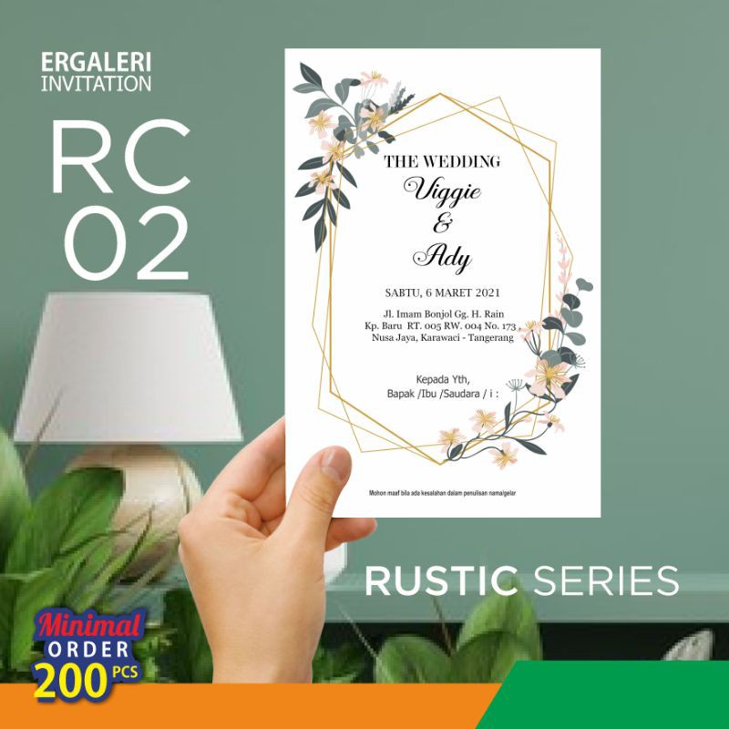 

undangan pernikahan rustic cantik 2021 New
