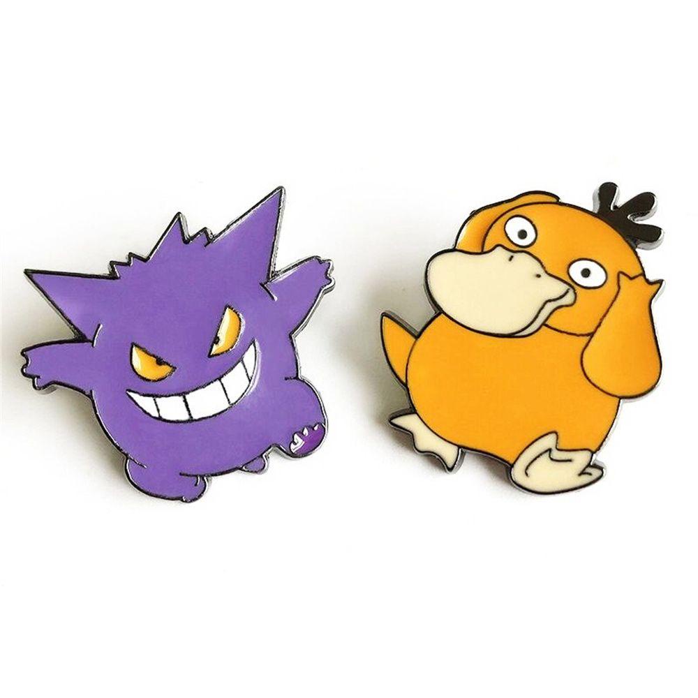 Agustina Pokemon Bros Fans Sekitar Fans Hadiah Anime Pikachu Psyduck Genger Pin Logam