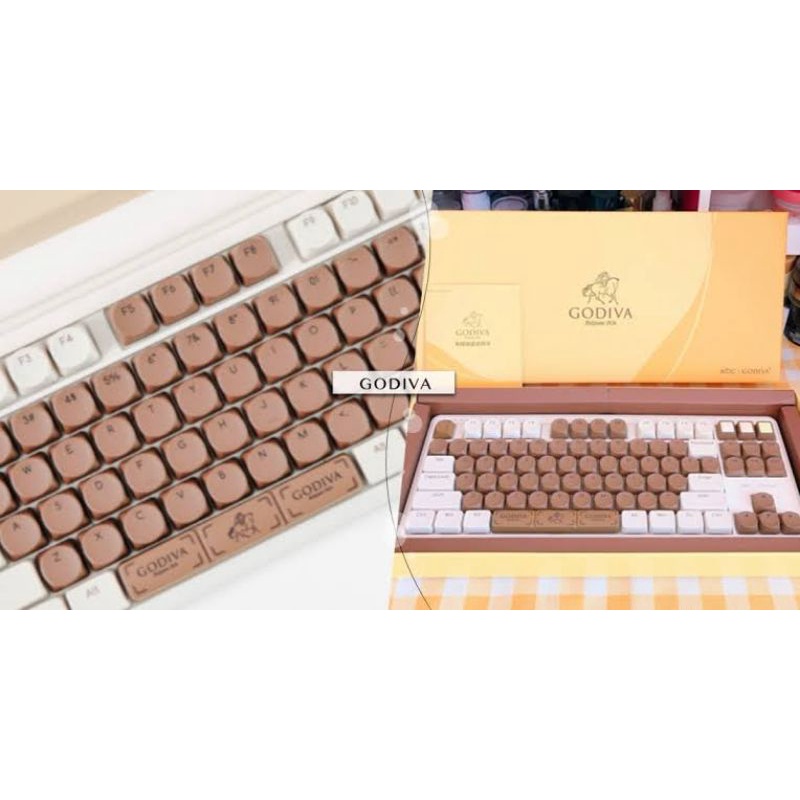 iKBC GODIVA PBT TKL Mechanical gaming keyboard wireless 2.4Ghz Coklat