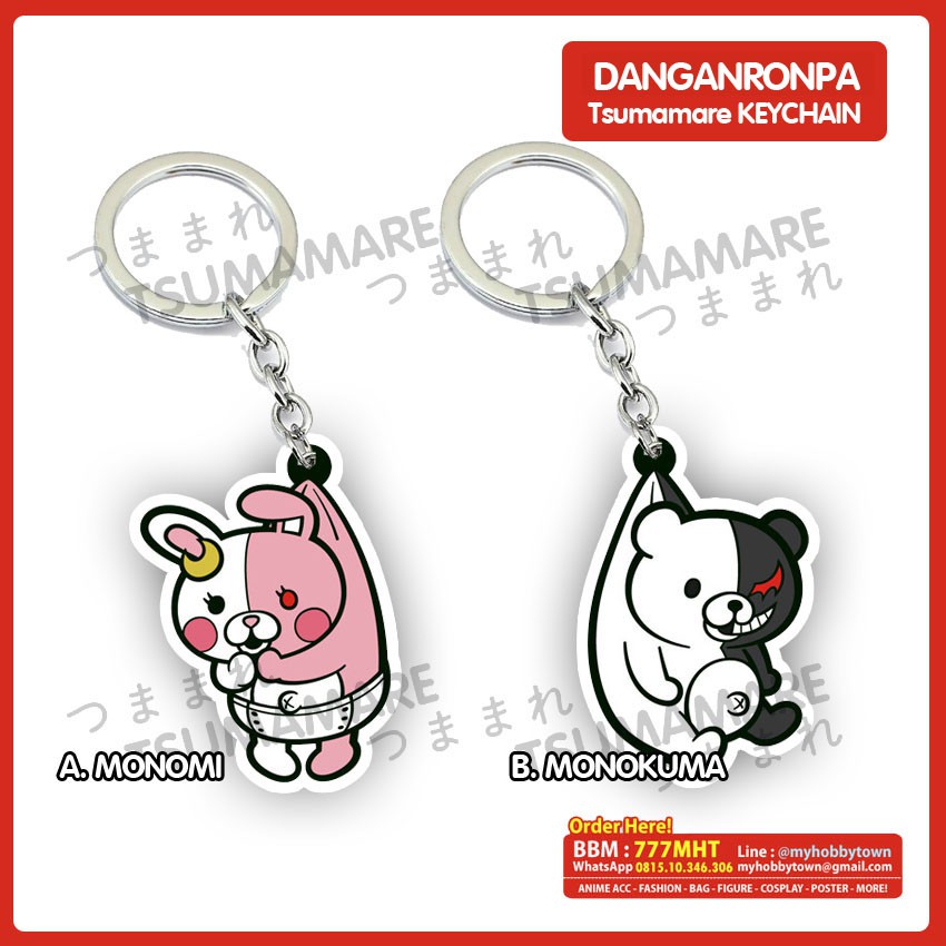 Gantungan Kunci Acrylic Anime Danganronpa Pinched Tsumamare (satuan)