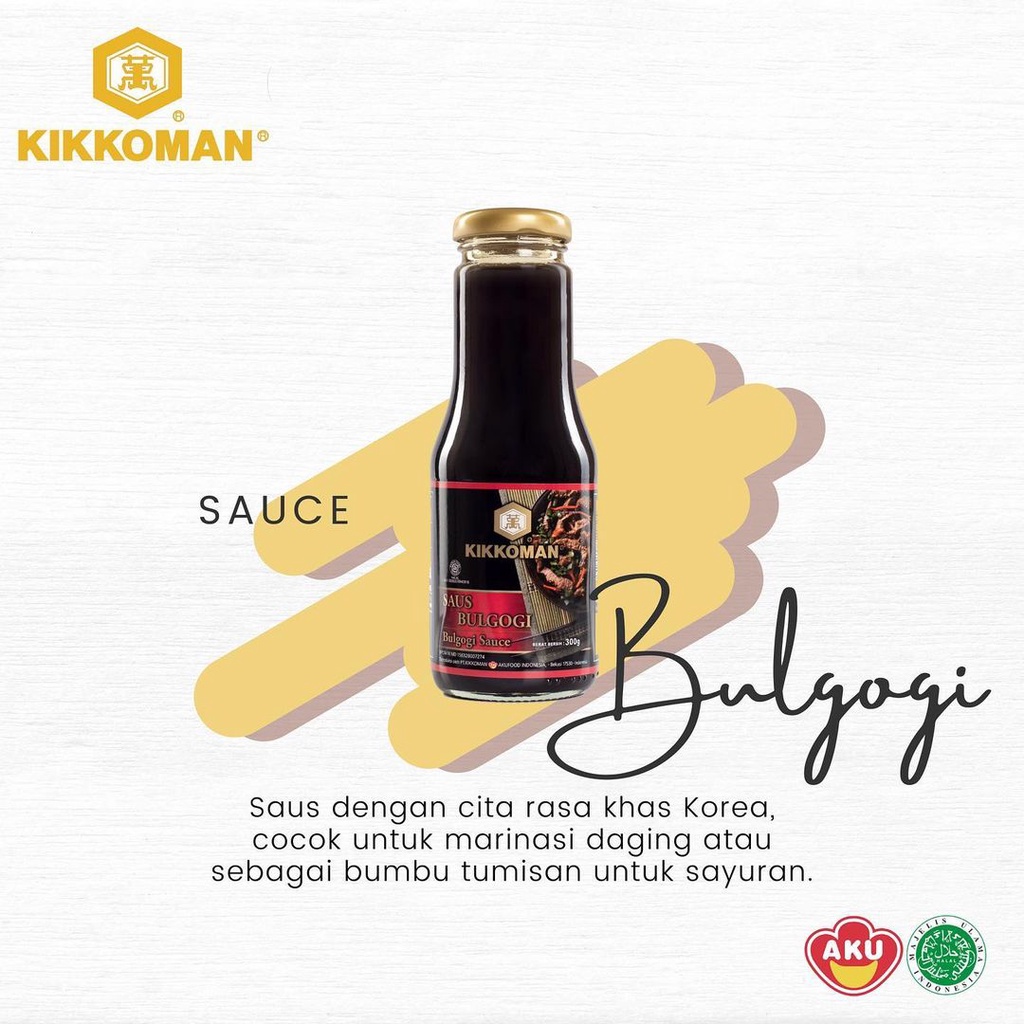 

KIKKOMAN BULGOGI SAUCE PREMIUM SAOS KOREA BBQ HALAL MARINASI DAGING