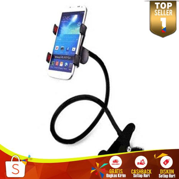 Lazypod LH02 Mobile Phone Monopod Holder Dengan Klip 360 Derajat Alat Penyangga Tablet Smartphone