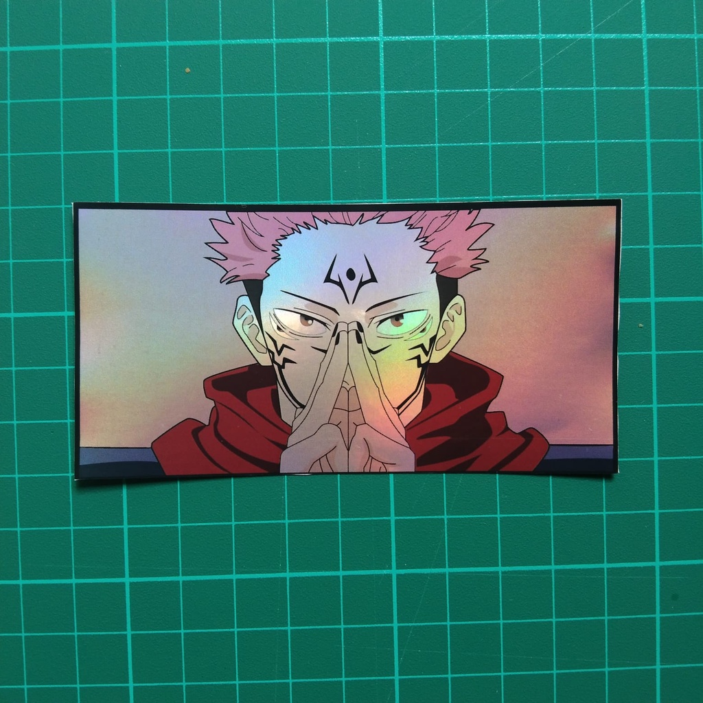 Jujutsu Kaisen Hologram Stiker Anime Slap - Sukuna Domain