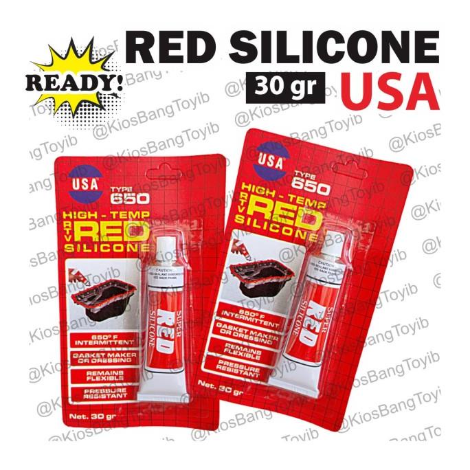 

COD Lem Gasket Silikon Red Silicone USA Type 650 ORIGINAL Tahan Panas 30gr