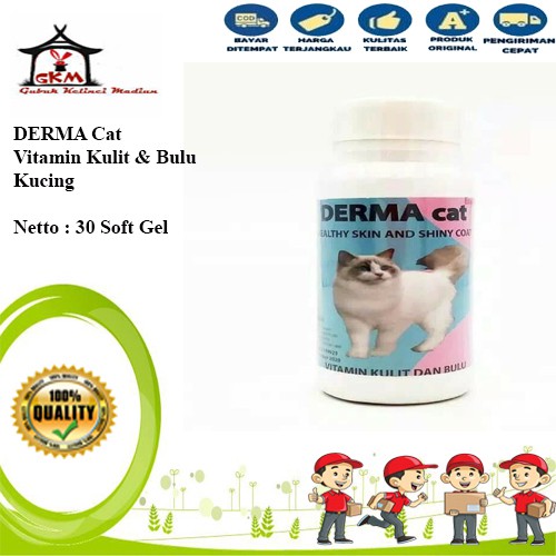 DERMA CAT - Vitamin Bulu &amp; Kulit Kucing Mengkilap Anti Rontok