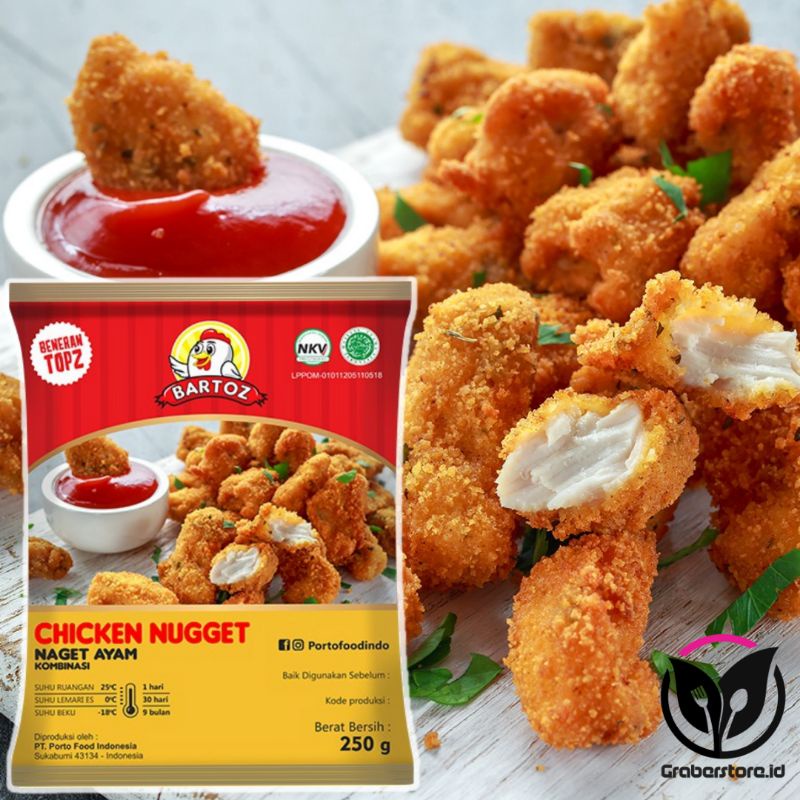 

Bartoz Chicken Nugget 250gr Naget Ayam Frozen Food