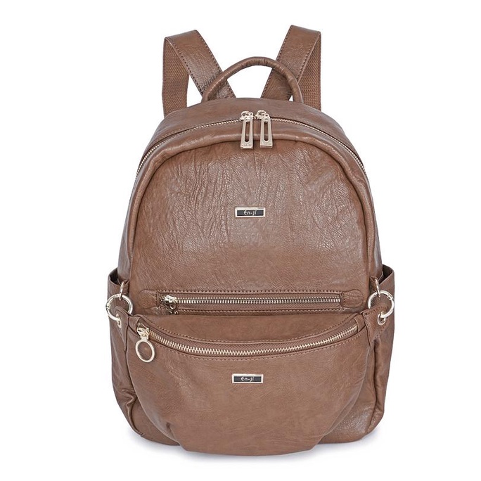 Tas Ransel Wanita En-ji Hejun Backpack - Brown