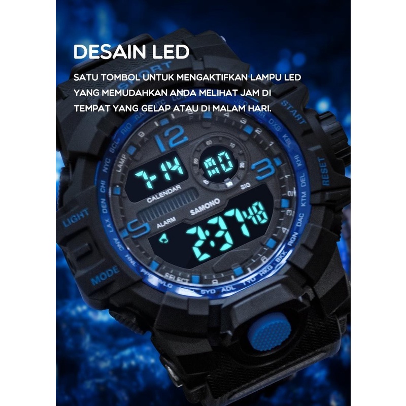 Jam Tangan Samono Digital LED Waterproof SW001