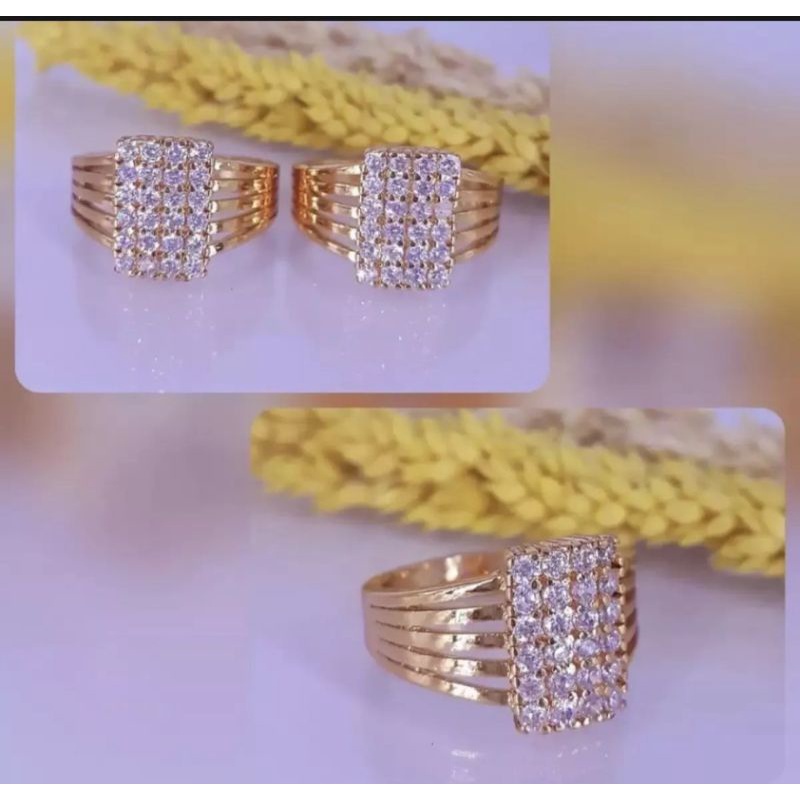 Cincin dewasa premium kotak lapie emas 24k