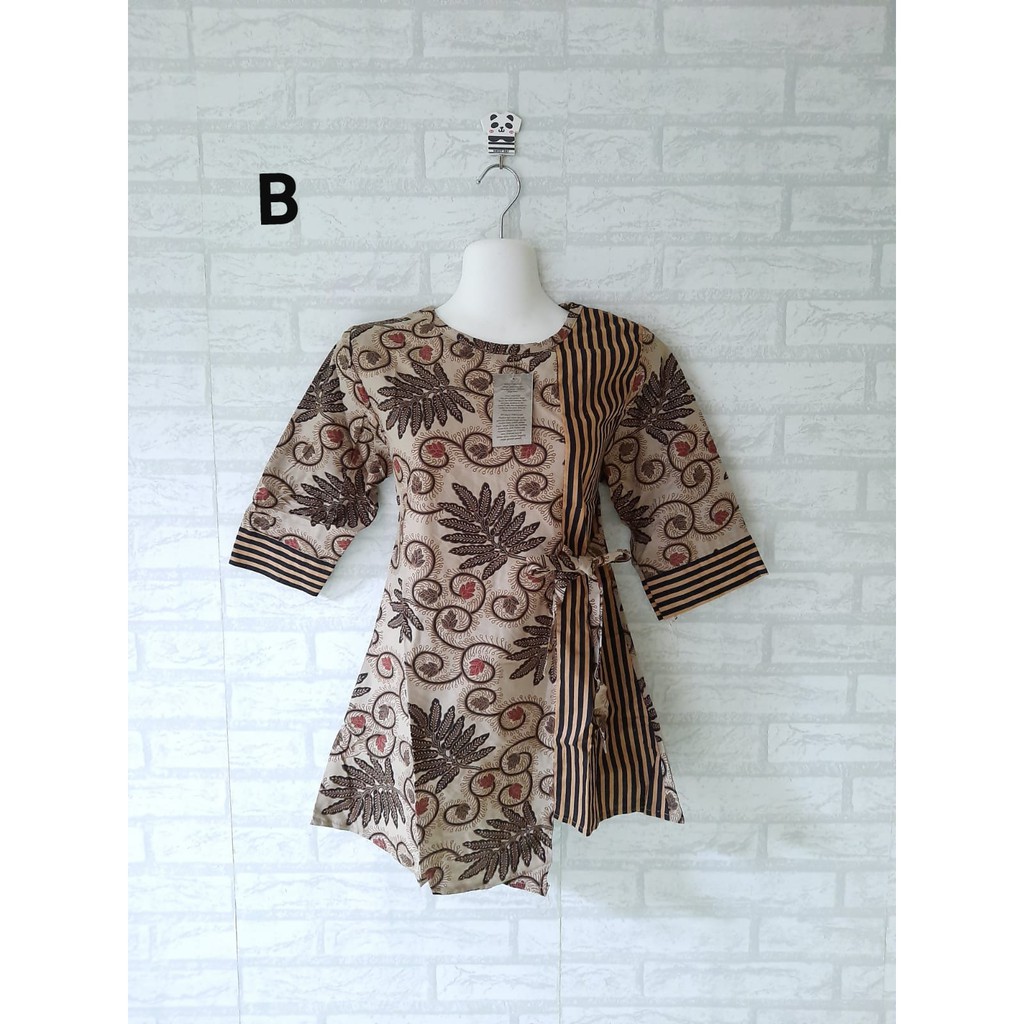 blouse kerja seragam batik lengan 3/4