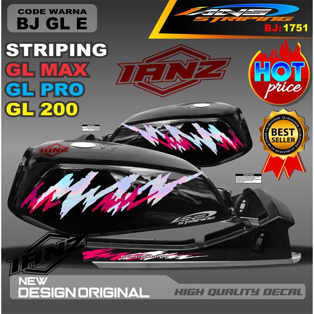 STRIPING HOLOGRAM GL PRO /  STIKER GL MAX VARIASI HOLOGRAM / STIKER HOLOGRAM