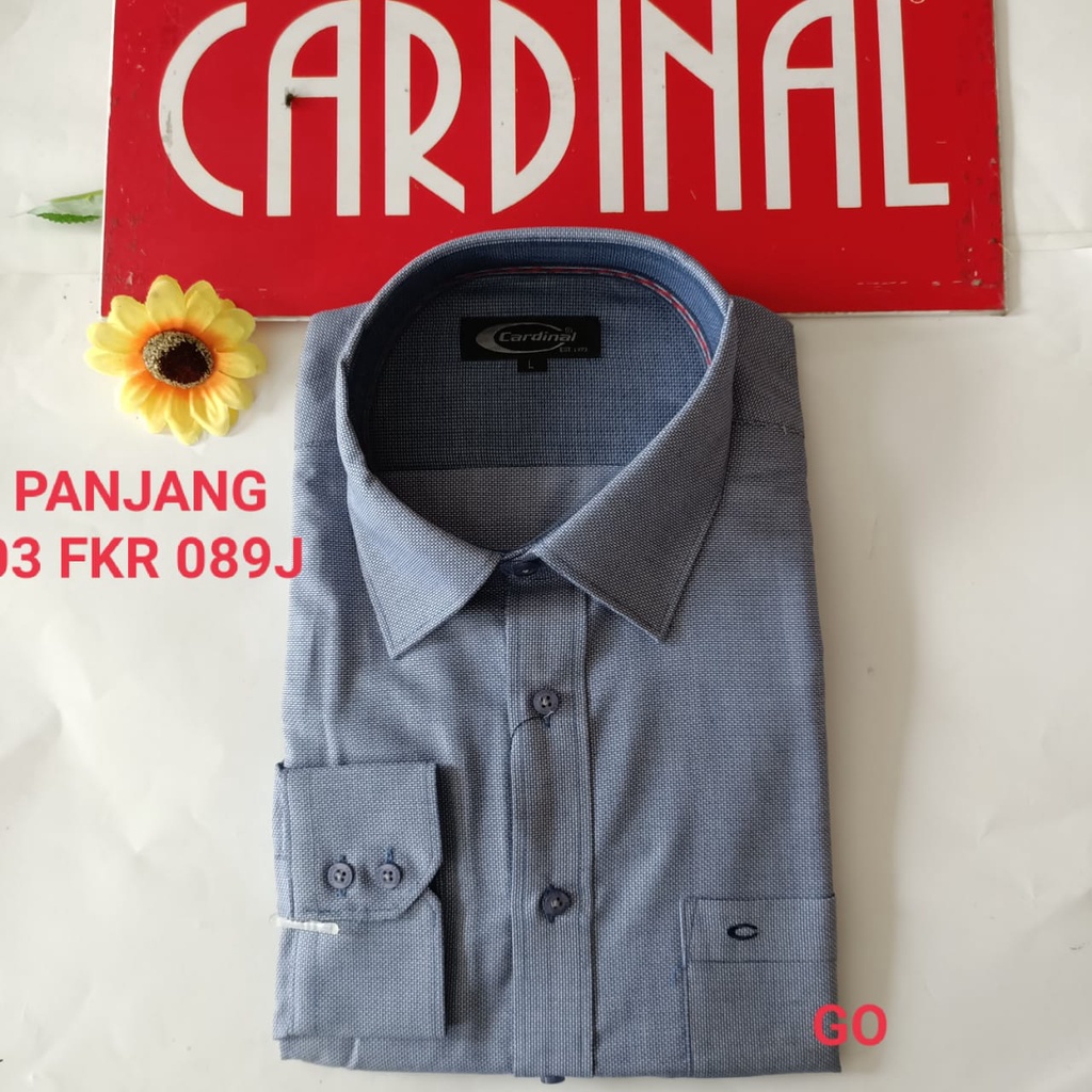 bego KFJB CARDINAL KEMEJA FORMAL BINTIK PANJANG Pria Pakaian Atasan Lengan Panjang Distro Original