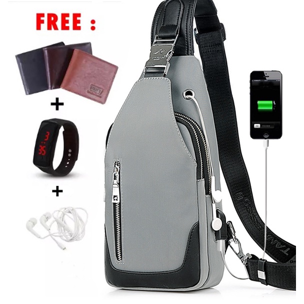 TANMESSO BAYAR DI TEMPAT 5IN1 TAS BONUS JAM &amp;DOMPET,USBPORT&amp;HEADSET