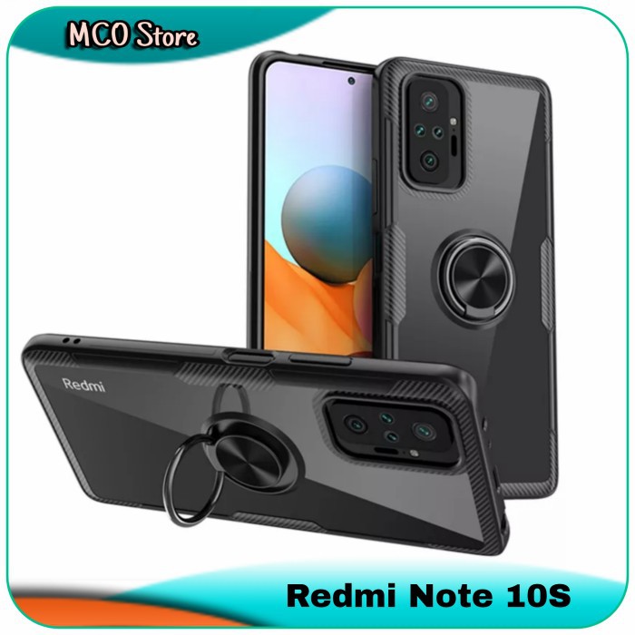 Casing Xiaomi Redmi Note 10S Silicone Shockproof Magnetic Holder Case
