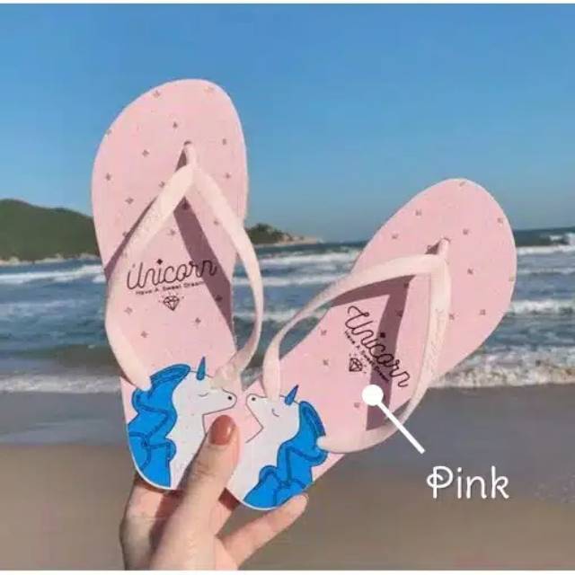 Big Sale Sandal Wanita Unicorn Model New Motif Kuda