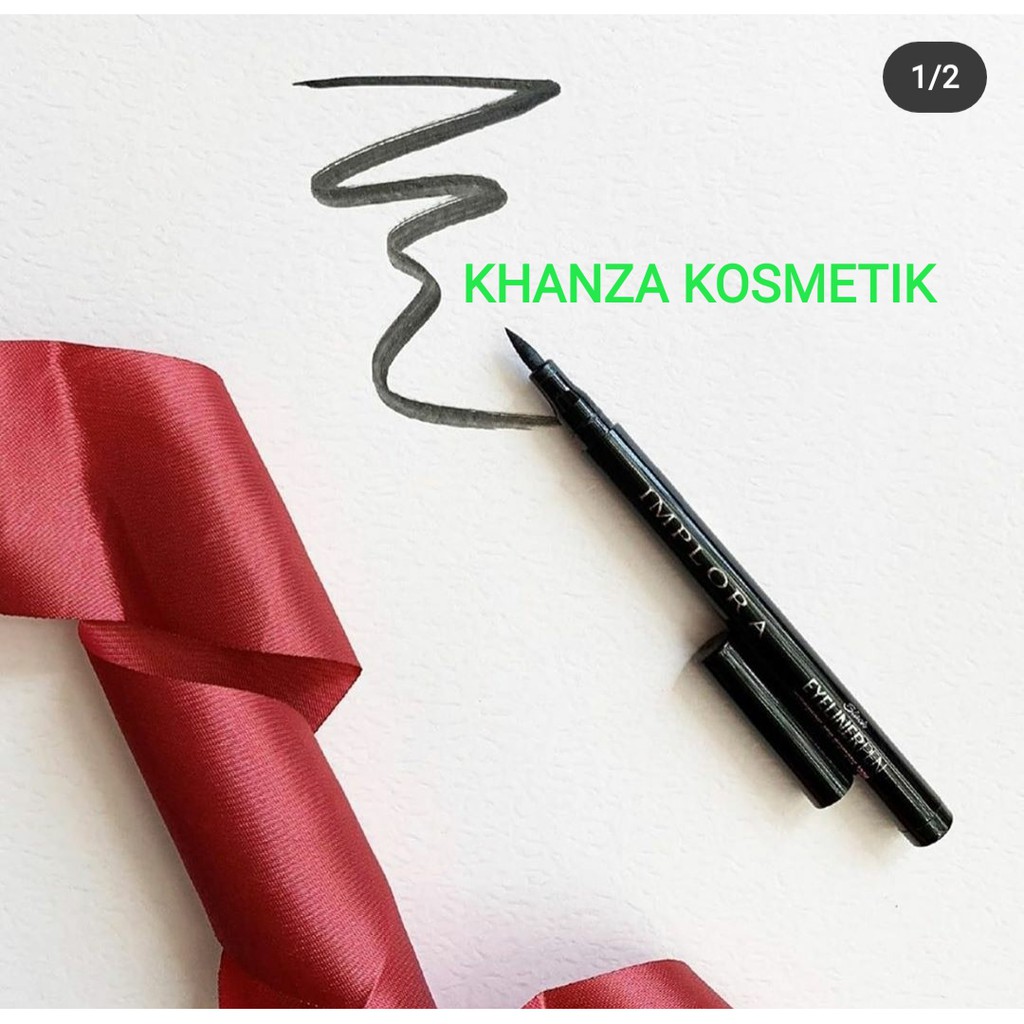 KHANZAACC Implora Eyeliner Pen (waterproof and dramatic look) 1.7g 100% Original BPOM