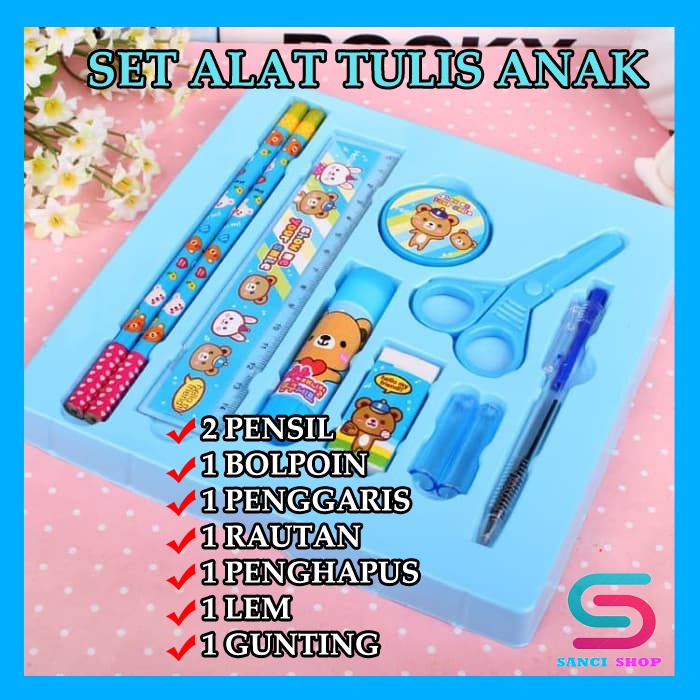 

PAKET ALAT TULIS LENGKAP PENSIL PULPEN PENGGARIS PENGHAPUS LEM GUNTING RAUTAN ALAT TULIS ANAK