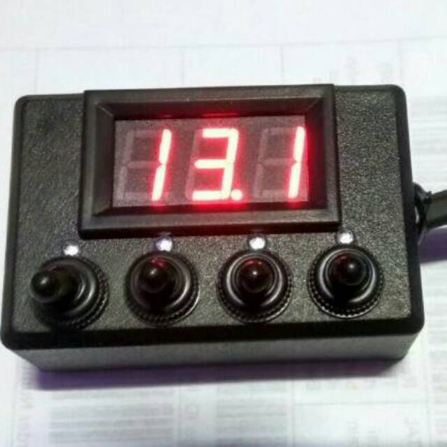 Panel Saklar + Voltmeter Mini