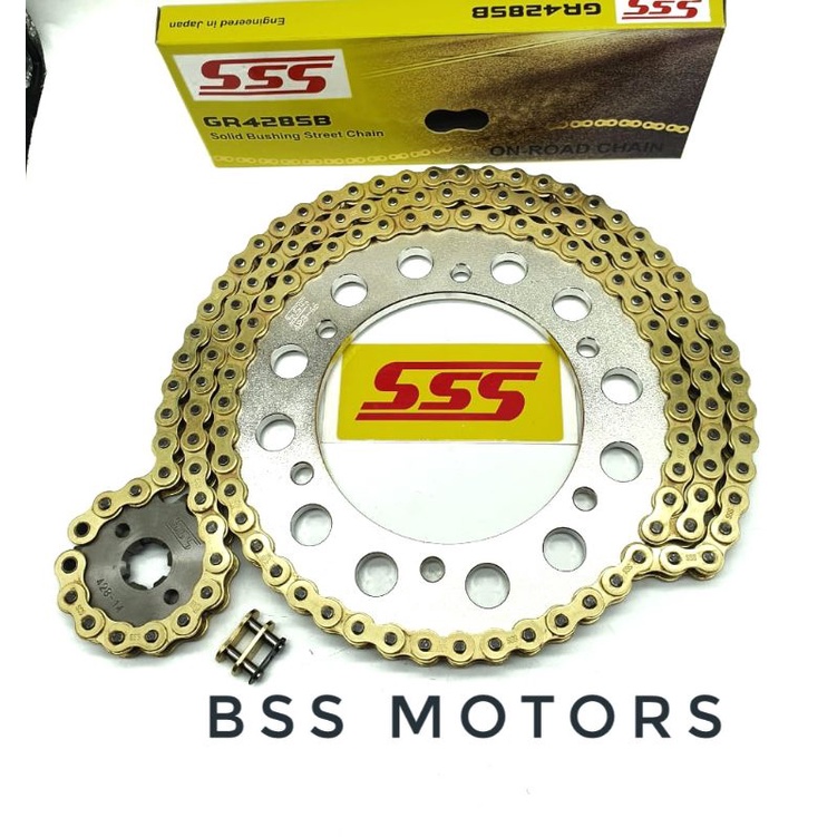 Gear Gir Set SSS SB Scorpio Rantai Gold SSS SB 428 - Gear Set Sss Scorpio Rantai Gold