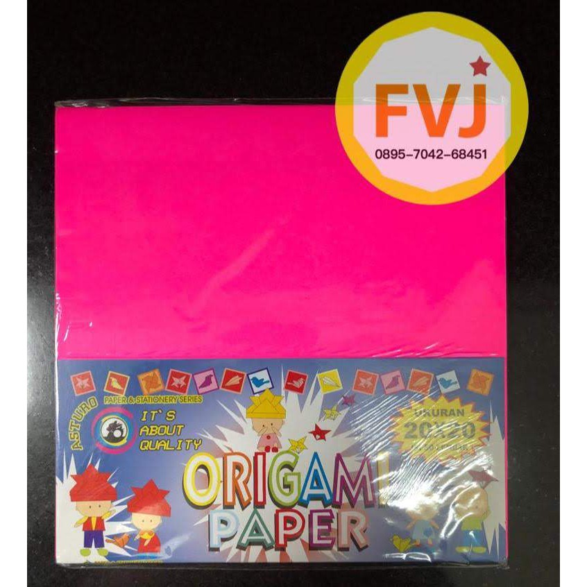 

10 pak - Origami Paper / Kertas Lipat Warna Terang / Spotlight kecil melipat 20 x 20 cm