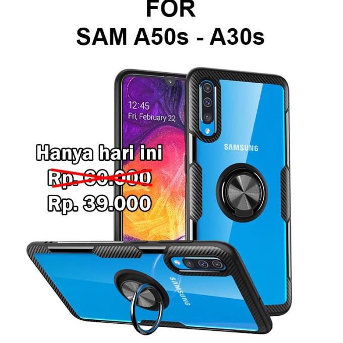 CLEAR IRING CASE SAMSUNG A50S - A30S CASING HP COVER FUZE CARBON ARMOR