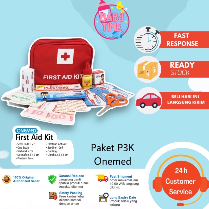 TAS P3K FIRST AID KIT WARNA MERAH