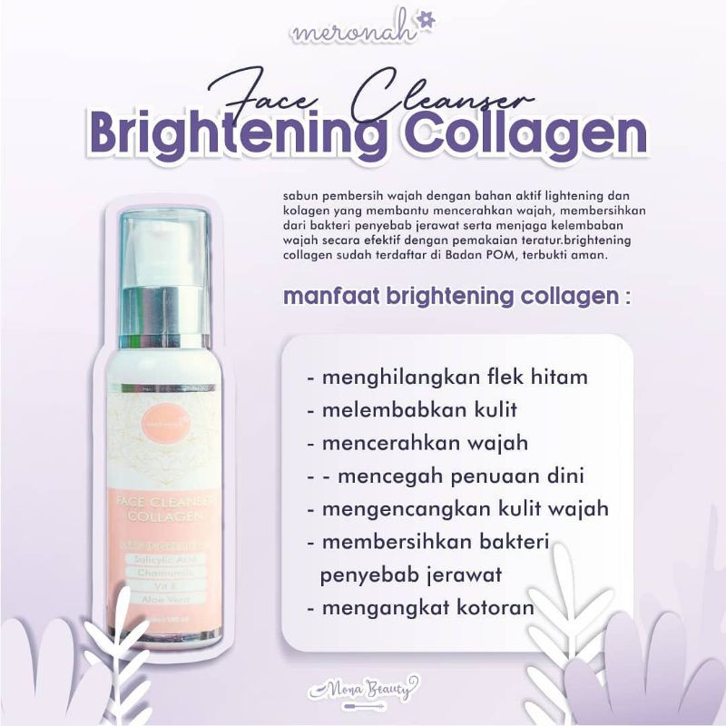 (SABUN)COLLAGEN FACIALWASH MERONAH 3 IN 1 (SABUN MUKA COLLAGEN  MERONAH)