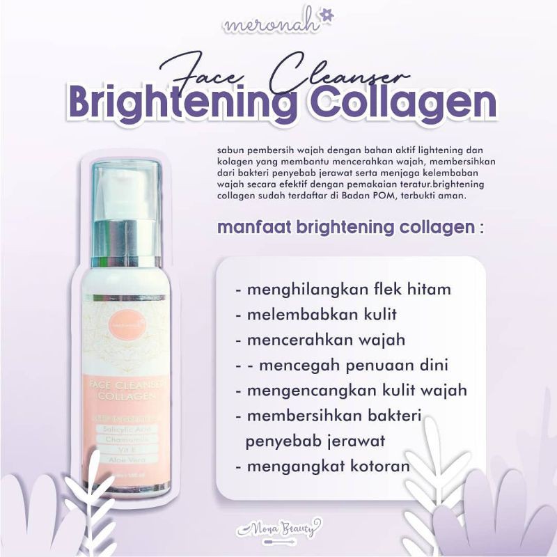 (SABUN)COLLAGEN FACIALWASH MERONAH 3 IN 1 (SABUN MUKA COLLAGEN  MERONAH)