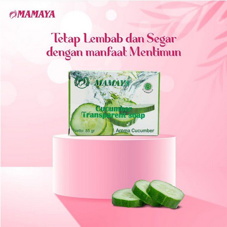 ✨SHASYA✨ MAMAYA Transparent Soap (✔️BPOM) Sabun batang Mini by Papaya 41 Gr SOAP CUCUMBER | Sabun Transparan Mentimun