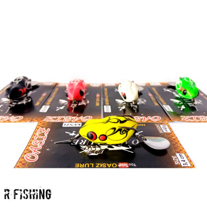 SOFT FROG 3,4CM OASIZ LURE | UMPAN CASTING IKAN GABUS | KATAK MAINAN