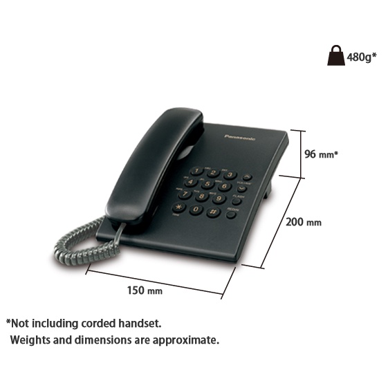 Telepon Kabel Panasonic KX-TS500 - Black