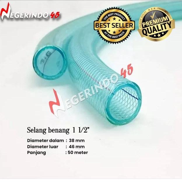 Selang benang 1 1/2&quot; / Selang air taman / pvc Fiber hose 1 1/2 inch