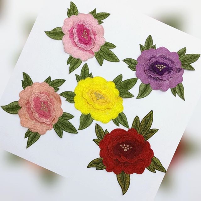 Bunga bordir 3D / aplikasi bunga/ bordir tempel/patch