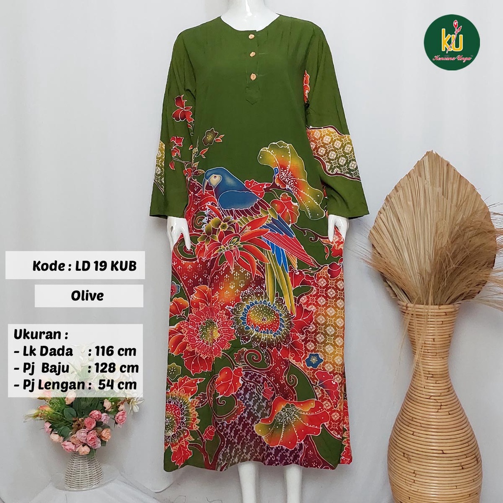 COD LD 20 KUB | DASTER PANJANG KENCANA UNGU ASLI LABEL BIRU | LongDress Wanita Lengan Panjang Busui ini-Olive C