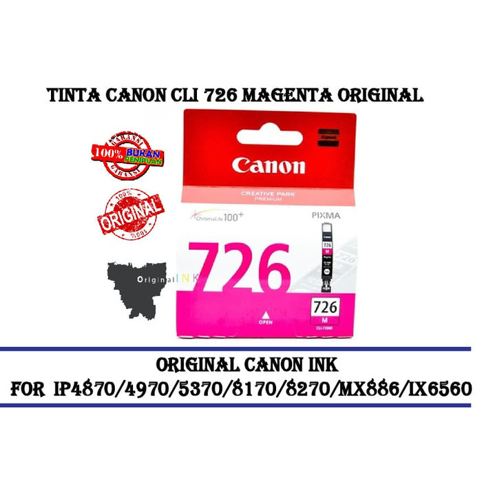 

s40dhts Tinta Canon Cli 726 Magenta Ink Original E57Dtgfe