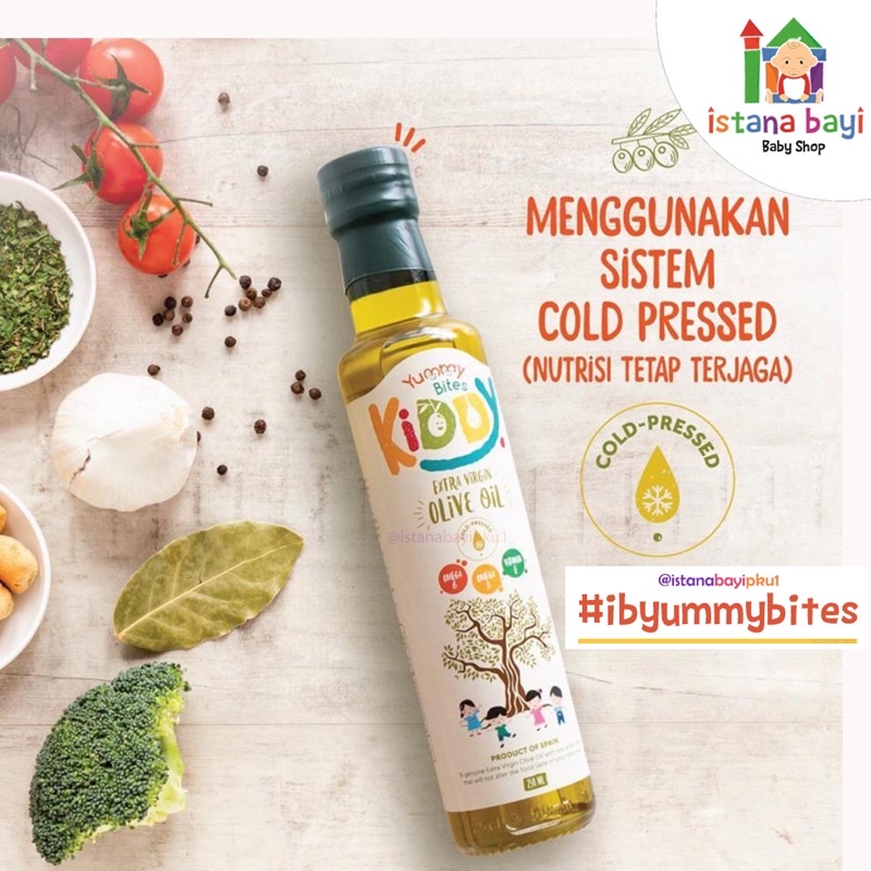 Yummy bites Kiddy Extra Virgin Olive Oil 250 ml - Evoo/makanan mpasi bayi