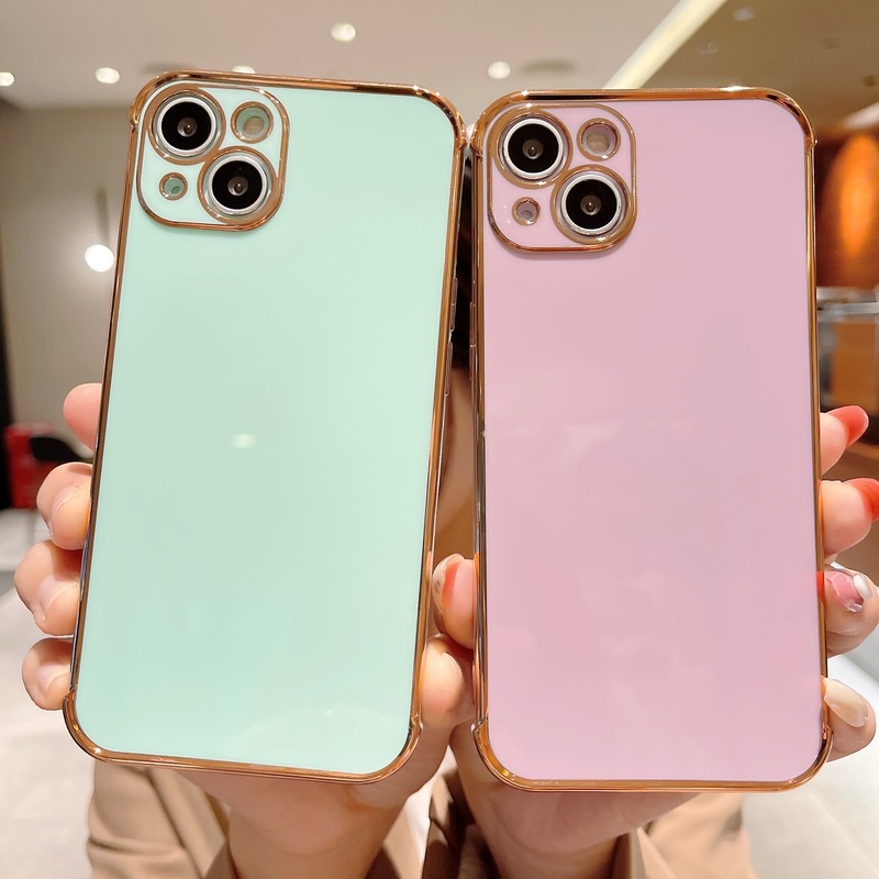 Soft Case Anti Jatuh Permukaan Halus 6d Untuk Iphone 13 12 11 Pro X Xs Max 7 8 Plus