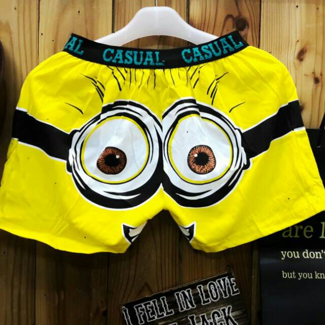 Boxer minion motif kartun /boxer pria