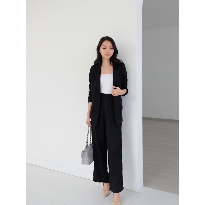 S-0177 Set Blazer Wanita dan Kulot Korea Kadaka