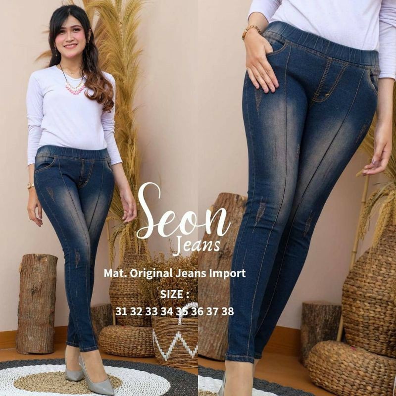 Legging Jeans Wanita Premium // Legging Jeans Jumbo Murah