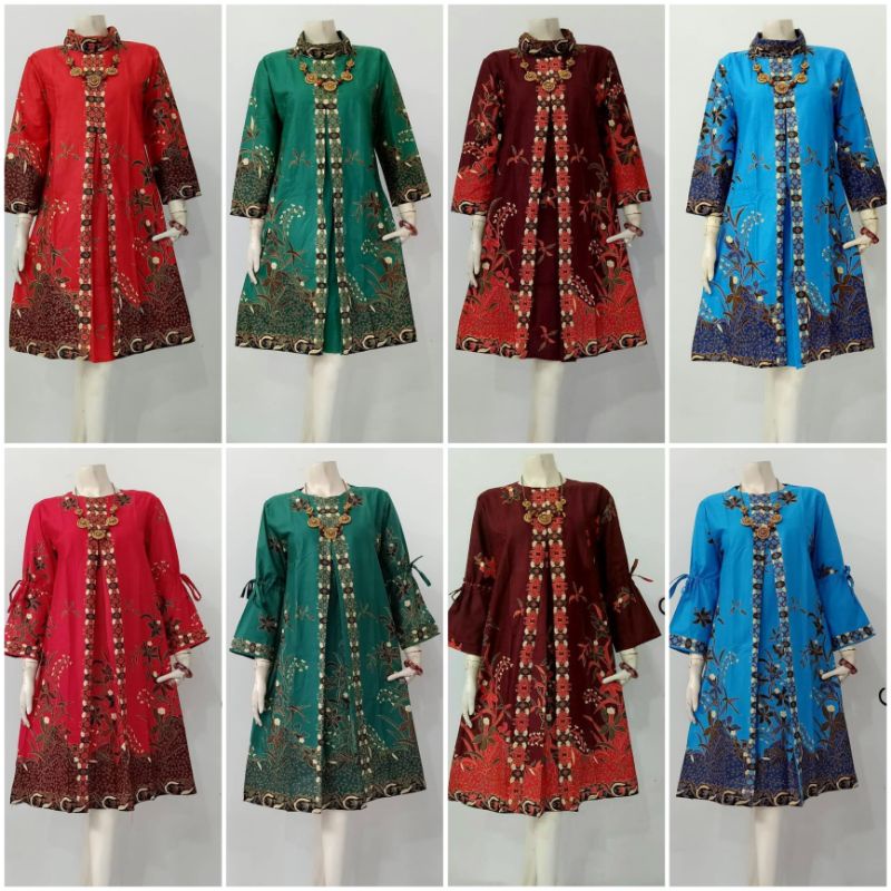 [BISA COD] TUNIK BATIK UNGGUL JAYA KD KANAYA RENATA// TUNIK BATIK JUMBO DAN STANDRAT