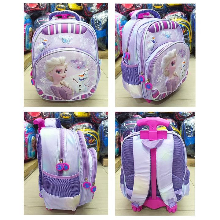 PROMO TROLLEY Roda TAS TROLI DORONG ANAK PEREMPUAN SEKOLAH TK Motif Kuda PONY SUN EMBOS TIMBUL 3Res ( Sun Gemez Meow Sugar Gogo Kumbang 13&quot; )