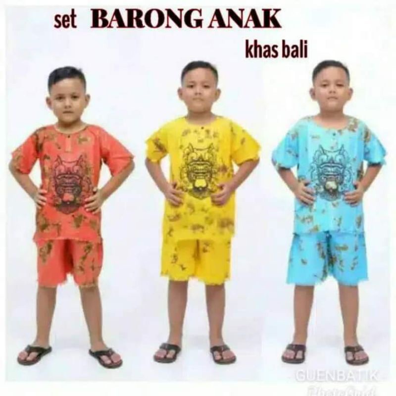 SETELAN BAJU BARONG ANAK BALI KHAS DAERAH BALI